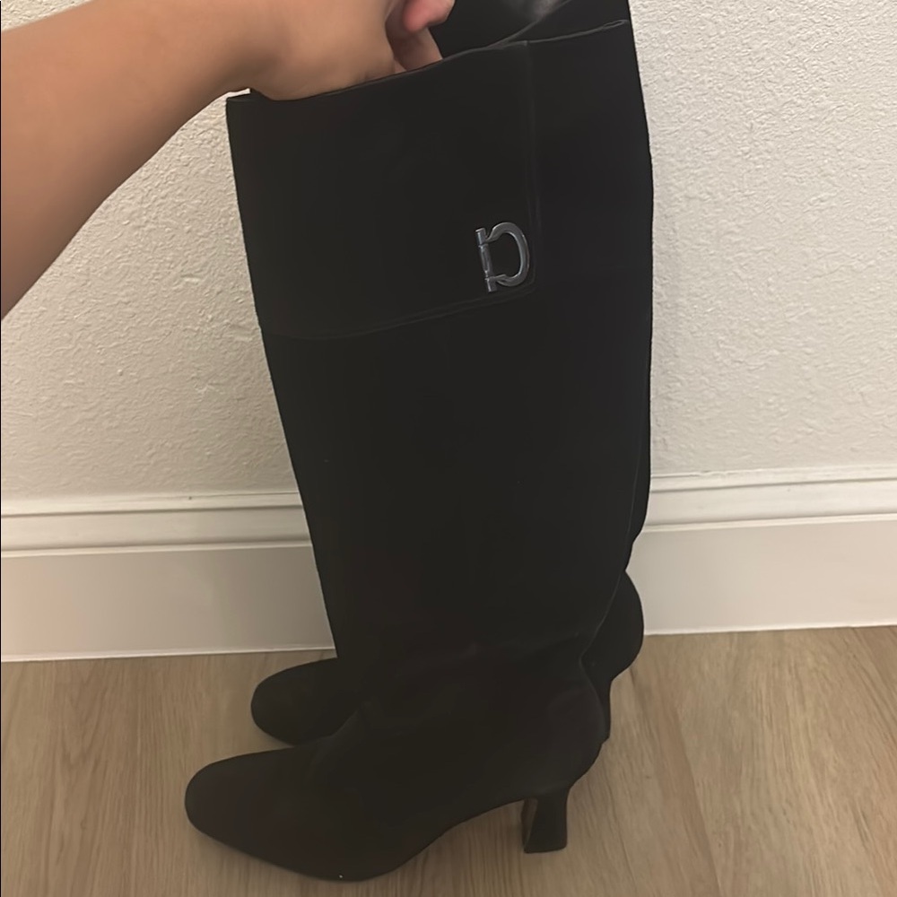 Ferragamo Women's Black Suede Boots